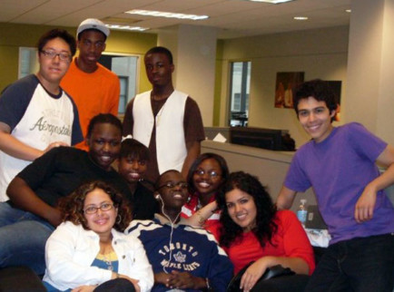 *Back row, from left:* Kenneth Chow, Robert Mills, Andre Paul.*Middle row, from left:* Viviane Clement, Michele Williams, Jessica Morrison.*Front row, from left:* Mariveliz Ortiz, Mouhamadou Diagne, Jennifer Beltran, John Trevino.